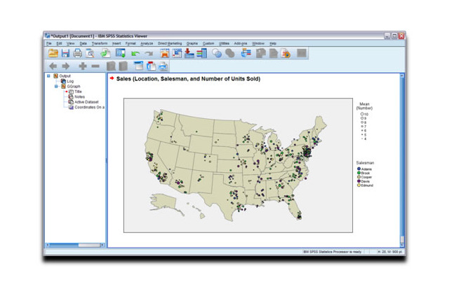 日本IBM、統計解析ソフト「IBM SPSS Statistics」にマップ表示機能を追加 画像