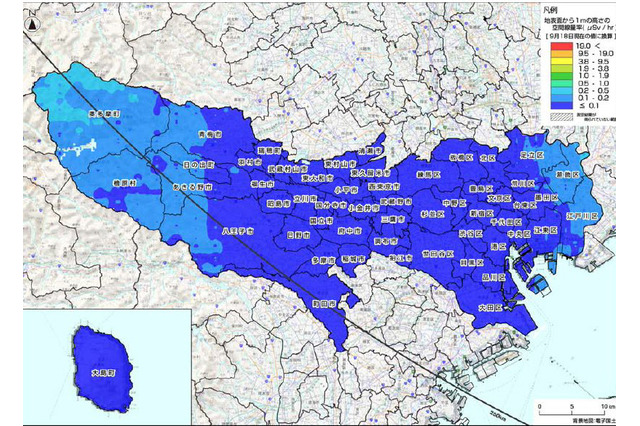 文科省、東京・神奈川の放射線量マップ公開! 画像