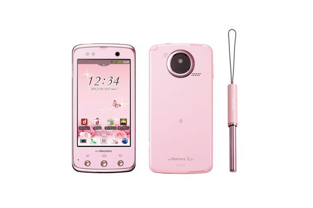 NTTドコモ、女性向けスマートフォン「ARROWS Kiss F-03D」発売 画像