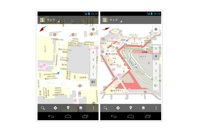 グーグル、建物の構内図が見られる「インドアGoogleマップ」公開……都内駅、デパートなど100施設以上 画像