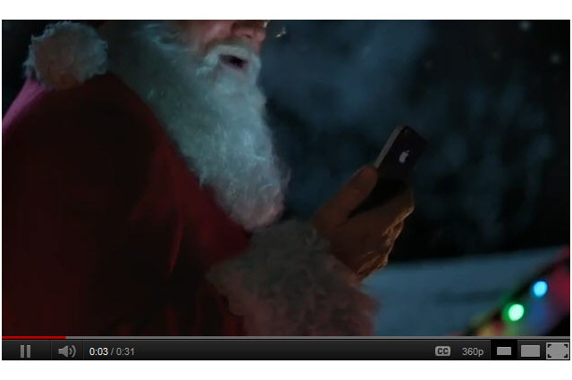 アップルがクリスマス用CM!サンタクロースがiPhone 4SのSiriをアピール 画像
