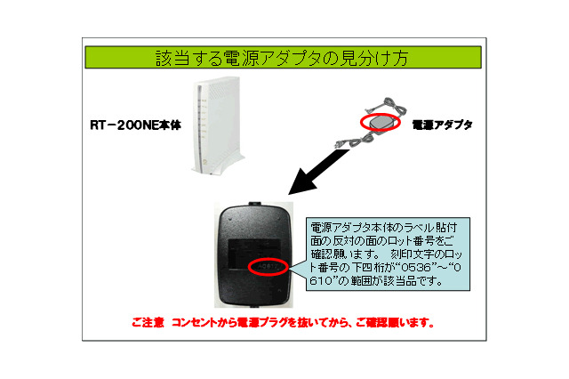 NTT東西、ひかり電話のACアダプタを交換 画像