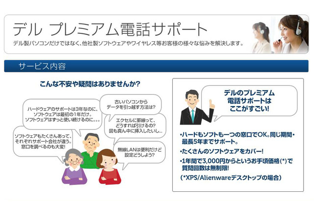 デル、個人向けの「プレミアム電話サポート」を開始……24時間365日対応 画像