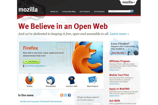 【MWC 2012(Vol.31)】Mozillaが「Open Web Device」発表!……オープンソースのモバイル端末プラットフォーム 画像