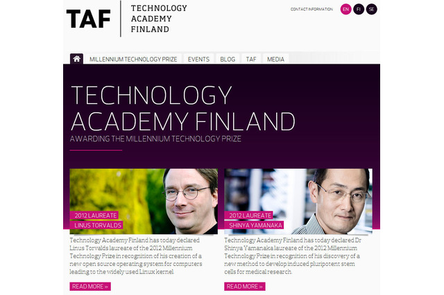 エンジニア界のノーベル賞、Linux開発のトーバルズ氏とiPS細胞開発の山中氏が受賞 画像