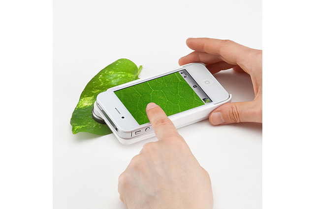 iPhone 4S・4で葉脈まで撮影可能! 5.3倍の接写ができるマイクロスコープ 画像