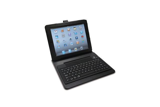新型iPad対応キーボード一体型レザーケース……25mmの薄型で、最大約90時間の連続使用 画像