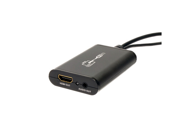 HDMI非搭載のパソコンでも映像出力を可能にする変換アダプタ……スピーカーへの出力も 画像