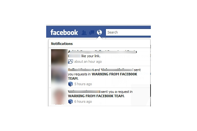 「Facebookチームからの警告」という偽メッセージに注意 画像