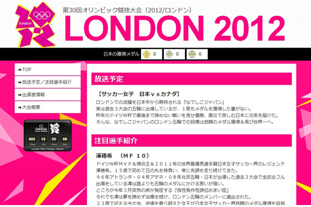 【ロンドンオリンピック】なでしこ初戦今夜25時にカナダ戦……テレ朝、NHK BSが中継  画像