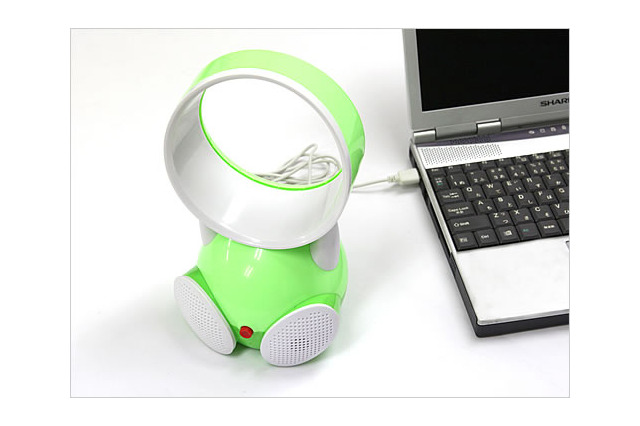 1台3役！ スピーカーとマイクを搭載するファンレスタイプのUSB扇風機 画像