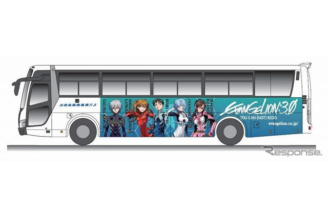 ヱヴァンゲリヲンラッピングバス 10月22日運行開始 画像