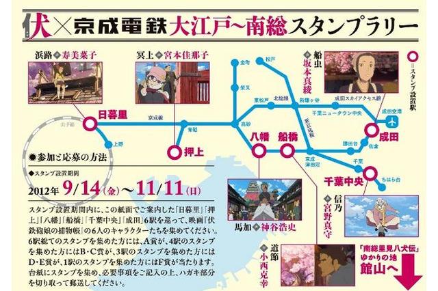 人気声優が駅案内 『伏 鉄砲娘の捕物帳』と京成電鉄がコラボ 画像