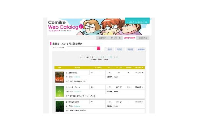「コミケWebカタログ」β版公開、参加サークルを網羅 ネットで情報収集に活躍 画像