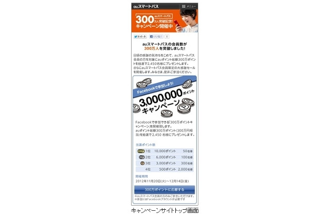 KDDI「auスマートパス」、会員数300万人を突破 画像