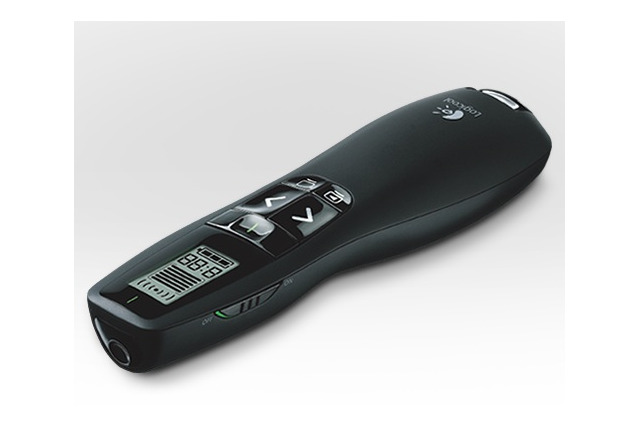 残り時間がわかる、パワポを遠隔操作、レーザーポインター内蔵プレゼン用リモコン 画像