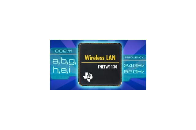 テキサスインスツルメンツ、IEEE802.11a/b/g自動対応の無線LANコントローラ「TNETW1130」を発表 画像