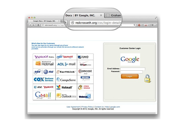 赤十字社のWebサイトを悪用し、Googleパスワードを盗み出すフィッシング攻撃 画像