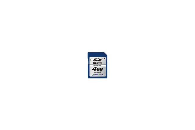 グリーンハウス、Class6対応のSDHCメモリーカード8GB/4GBモデル 画像