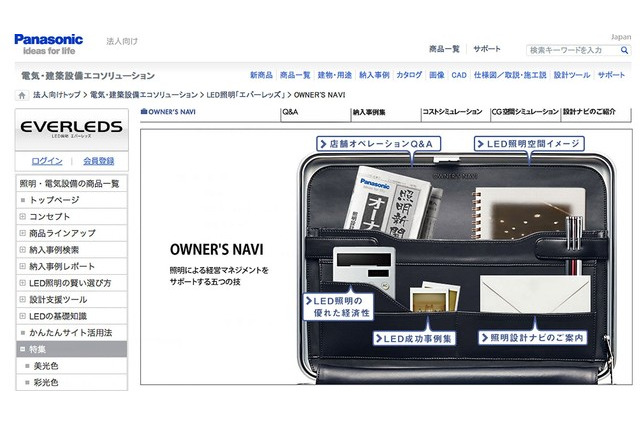 パナソニック、店舗オーナーと設計者をつなぐ照明設計コミュニケーションサイトを開設 画像