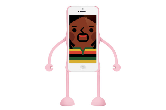 手足のついたiPhone 5ケース! 顔を画面表示して遊べるフィギュアデザイン 画像