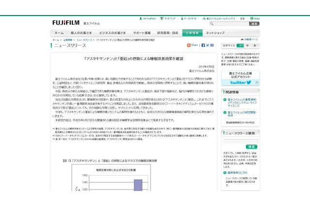 「アスタキサンチン」と「亜鉛」で高い睡眠効果を確認 画像