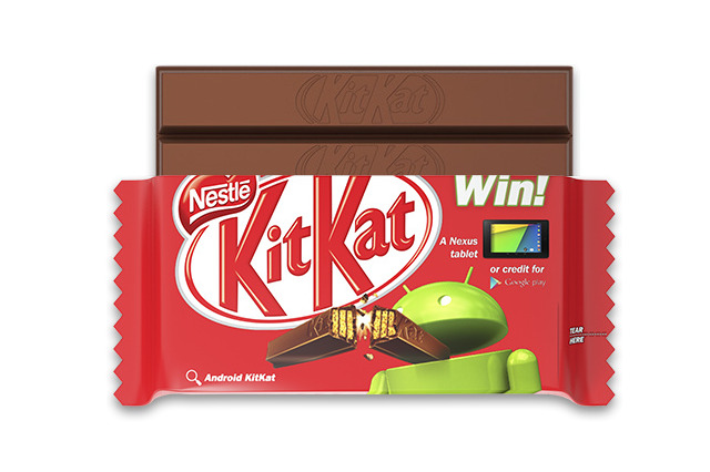 グーグルとネスレがコラボ……Android 4.4のコードネームは「KitKat」、特製パッケージのキットカットも発売へ 画像