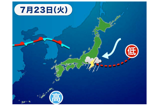 今夏のゲリラ豪雨の発生回数、東京は大阪の約3倍 画像