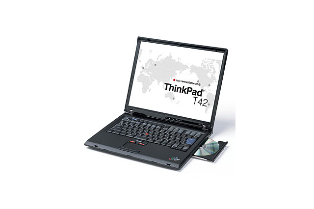 IBM、Pentium M 745＆MOBILITY RADEON 9600搭載のThinkPad T42など——15V型SXGA+液晶やDVDマルチドライブも採用 画像
