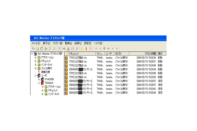 内部からの情報漏洩でも記録を残せる「ALL Watcher」 画像