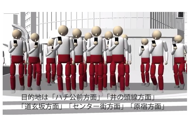もし渋谷スクランブル交差点を横断する人が全員歩きスマホだったら？……CG動画公開　NTTドコモ 画像