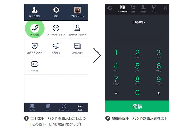 LINE、iPhone版アプリがIP電話サービス「LINE電話」に対応 画像