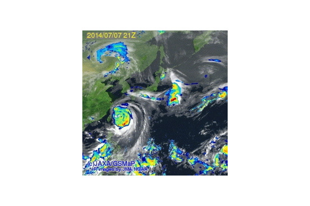 JAXA、GPM主衛星による大型台風8号観測映像を公開 画像