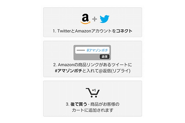 アマゾン、Twitterとの連動機能「Amazonソーシャルカート」開始……タグは「＃アマゾンポチ」 画像