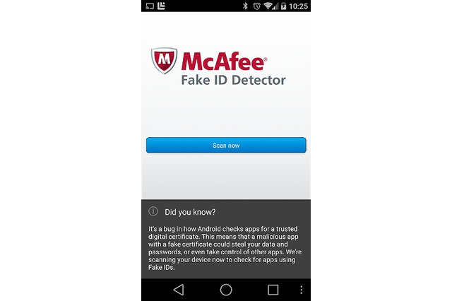 新種の“なりすましアプリ”を検出する「McAfee Fake ID Detector」公開 画像