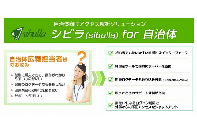 自治体向けアクセス解析ソリューション「sibulla for 自治体」提供開始 画像