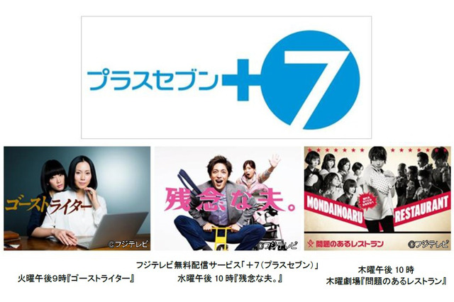 フジテレビ、最新ドラマなどを無料配信する新サービス「＋7」をトライアルスタート 画像