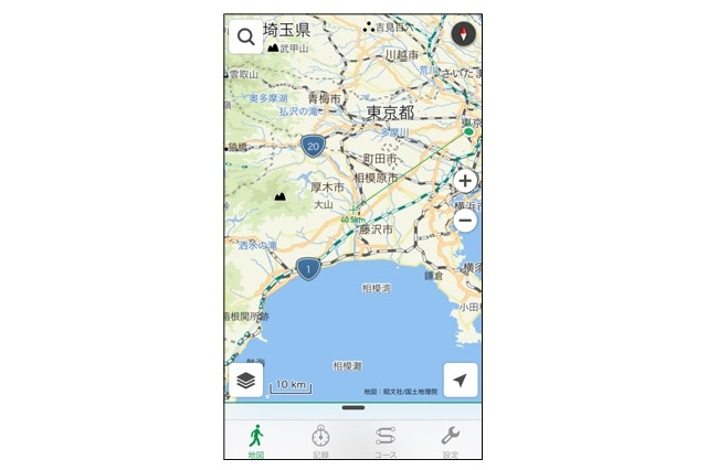 高低差地図が全国エリア対応に……ナビタイムのiOS向けウォーキングアプリ 画像