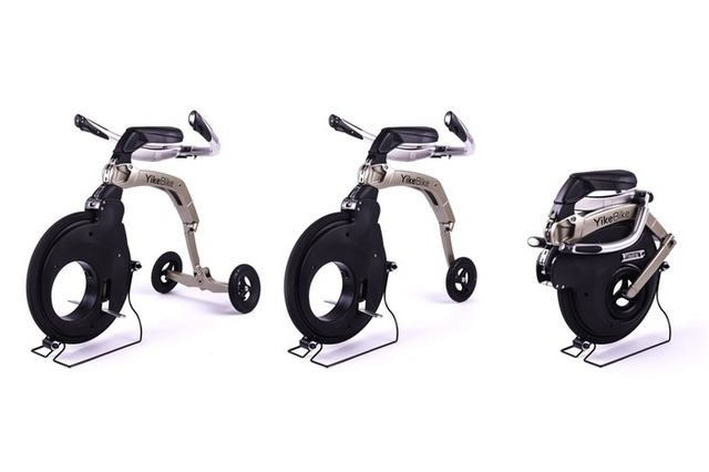 最大時速23km、持ち運びができる電動三輪車「YikeBike」が登場 画像