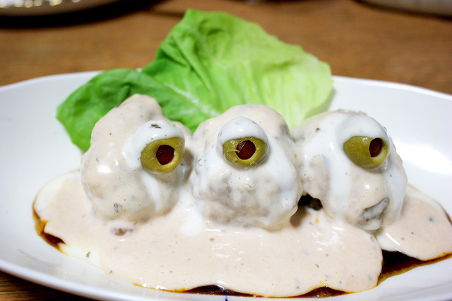 目玉そっくり 『寄生獣』が「肉フェス」で気持ち悪すぎるメニューを出品! 画像