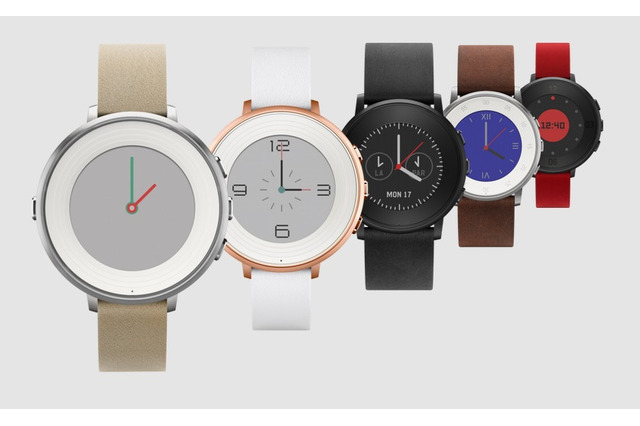 米Pebble、厚さ7.5mmの極薄丸型スマートウォッチ「Time Round」発表 画像