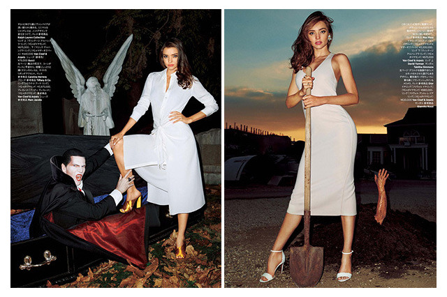 【本日発売の雑誌】魔女に扮したミランダ・カーがヴァンパイアと……『ハーパーズ バザー』 画像