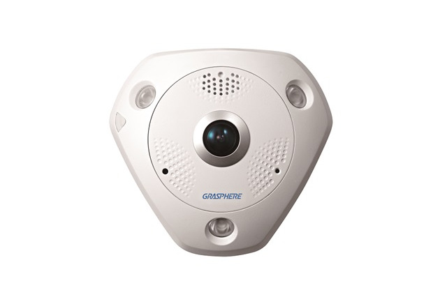 分割＆補正後も高画質！ 12メガピクセルの全方位パノラマ監視カメラ 画像