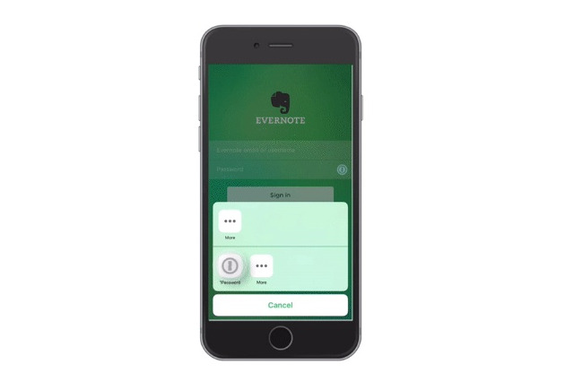 「Evernote」iOS版、パスワード管理アプリ「1Password」と連携 画像
