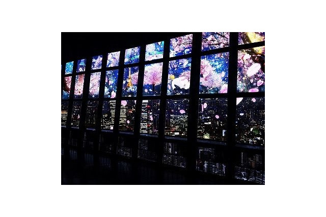プロジェクションマッピングで“夜桜”見物、東京タワーで開催 画像