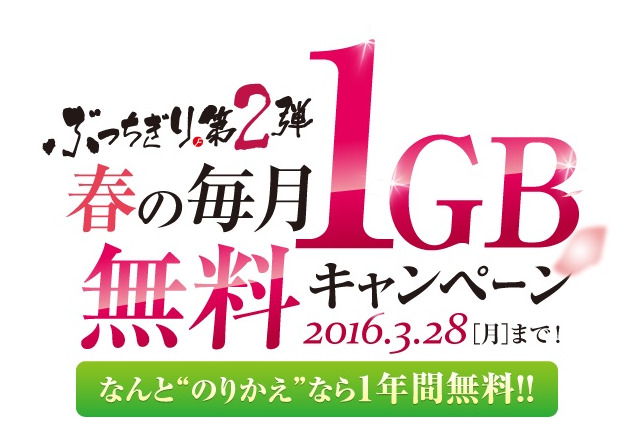 FREETEL、毎月1GBを最大で1年間プレゼントするキャンペーン実施 画像