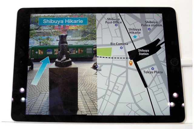 置くだけで英語地図と方向表示!「PaperBeacon」の観光活用 画像