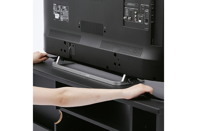 震度6強にも耐える!テレビ転倒防止用の耐震対策ベルト 画像