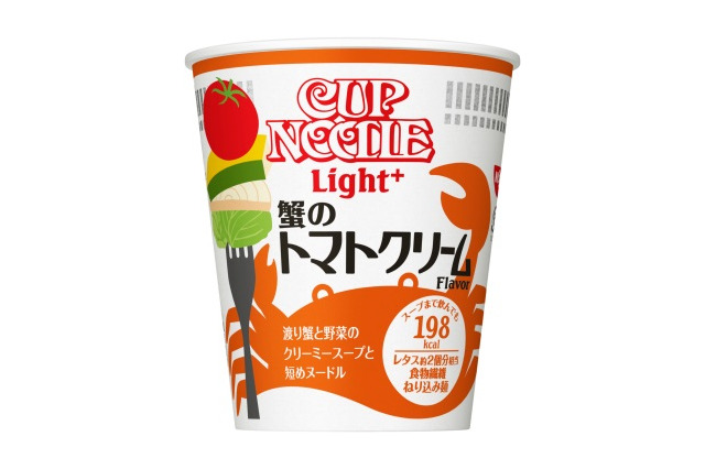 日清、カップヌードルに「蟹のトマトクリーム」！ライトプラスシリーズ 画像