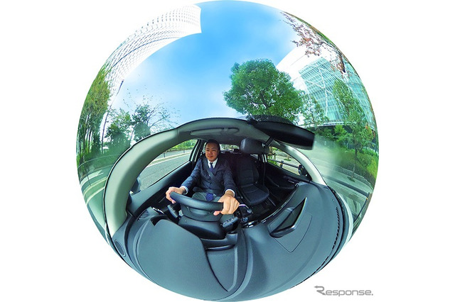 業界初の全天球ドライブレコーダー、ユピテルから発売 画像